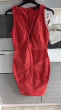 NEW Misguided Stylish Red Bandage Bodycon Dress.Size10 Stunning Design