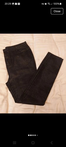 Snakeskin effect black jeans - effect,