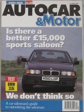 Autocar 24/4/1991 featuring