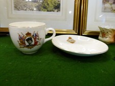 Queen Elizabeth II coronation Burlington ware cup and saucer, free delivery