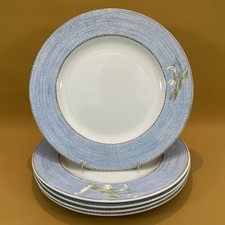 Wedgwood Sarah's Garden Snowdrop - Set of 5 x 10.75" Dinner Plates