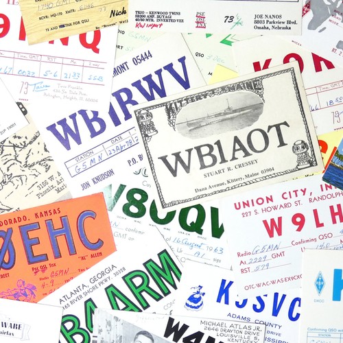 Vintage qsl radio cards - vintage,