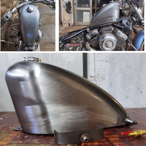 Silver handmade motorcycle - silver,