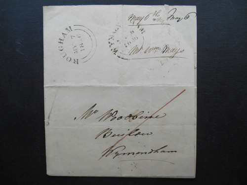 1846 rougham norfolk postmark - 1846,