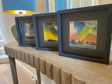 Three stunning box-framed prints of Edinburgh, limited edition worth £450