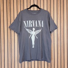 Nirvana T-Shirt 2019 Mens Medium Grey Short Sleeve In Utero