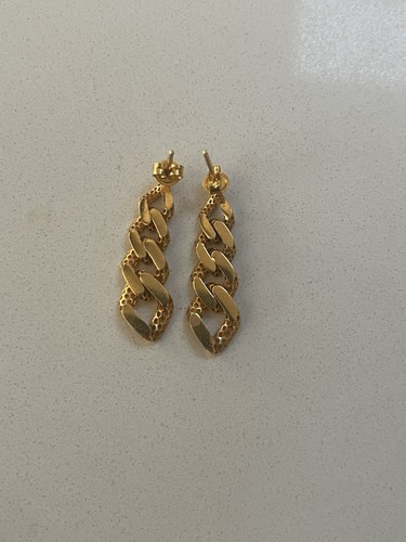 22ct gold earrings - gold,