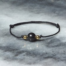 Shungite bracelet Brass