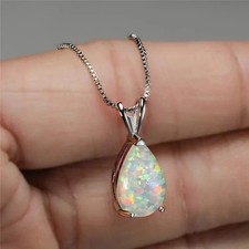 White Opal Stone Pendant