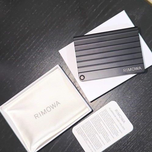 Rimowa black aluminium wallet - black,