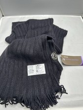 Ladies M&S Black Ribbed Scarf