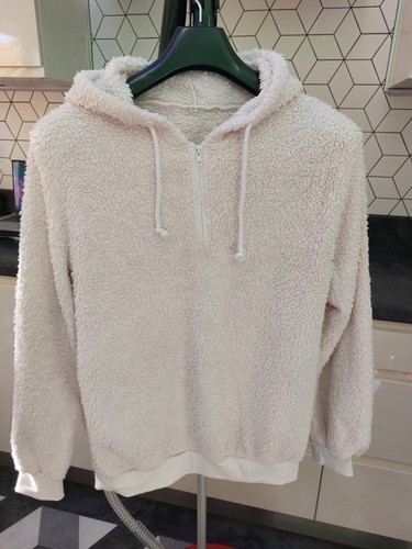 Fluffy cream jumper - jumper, size