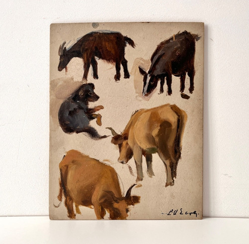 1900 oil painting an - 1900's,