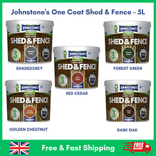 Johnstones One Coat Shed  Fence Paint Woodcare Treatment All Colours   5L