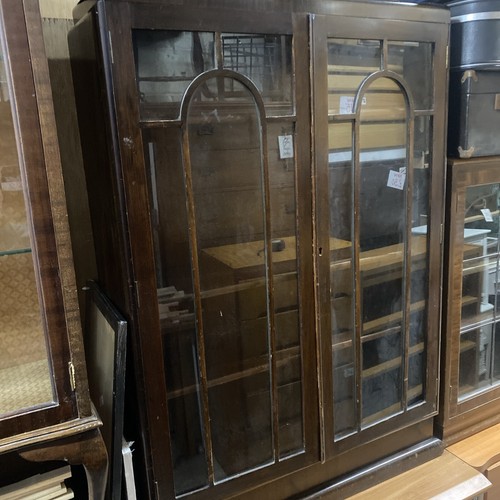 Glass fronted bookcase - glass,