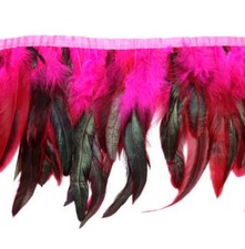 1 Meter Rooster Feather Trimmings Fringe Trim Sewing Costume Hackle Coque Craft