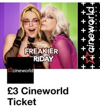 2x Cineworld Cinema Ticket - Fri Sat Sun - QUICK DELIVERY – Read Description