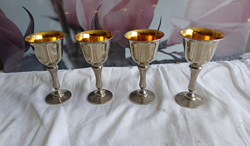 Set vintage fluted silver - set,