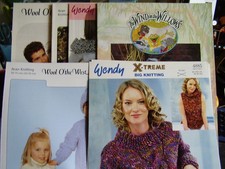 JOB LOT OF 7  KNITTING PATTERNS WENDY CHILDREN ADULT KNITIT  WIND IN WILLOW ETC