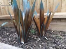 Pair Of Agave Metal Flower