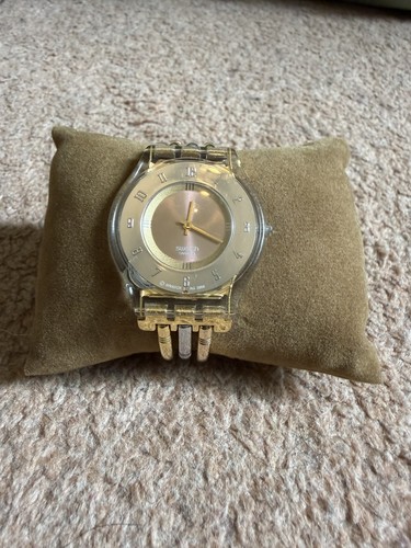 Swatch watch skin tri gold - swatch, ag