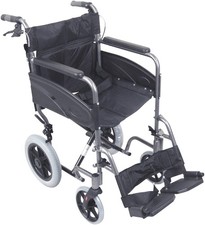 Aidapt Grey Folding Compact Aluminium Transport Wheelchair Lightweight VA170