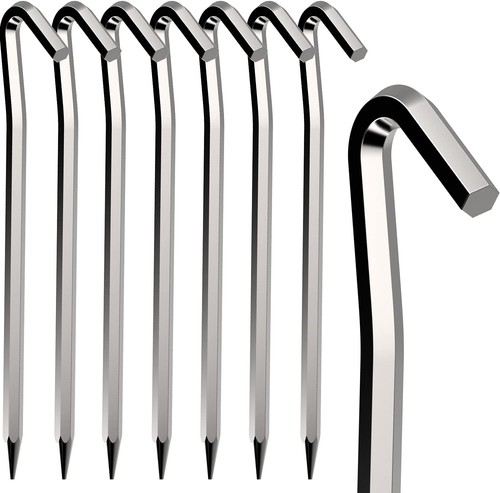 Heavy duty tent pegs pack - tent, 8