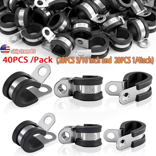 Brake pipe clips - clips, zinc+rubber