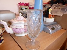 Clear glass celery vase