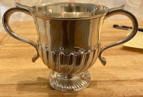 Sterling silver trophy cup - silver,