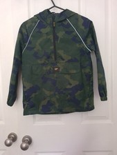 Boys Camouflage Half Zip Rain