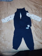 3 Piece Baby Navy and Cream