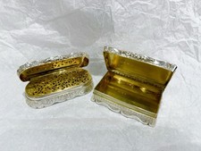 2 Antique Silver Table Snuff &