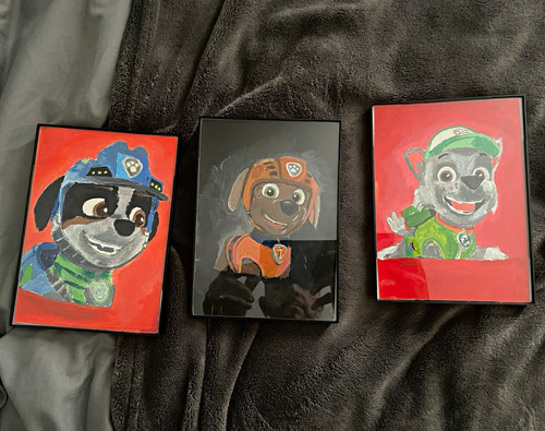 Set framed cartoon paw - 3,