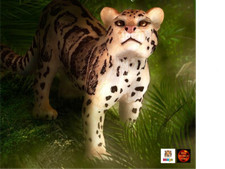 Clouded Leopard Toy Model