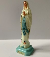 VINTAGE FRENCH OUR LADY OF LOURDES RELIGIOUS FIGURE CHURCH ALTER CHRISTIAN HOLY