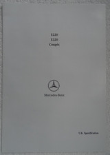 MERCEDES E-CLASS W124 COUPE UK Specification Brochure 1993: E220, E320. 4 pages