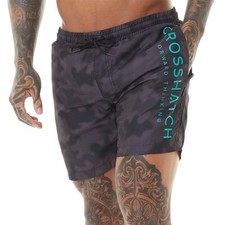 Crosshatch Mens Chemmy Swim Shorts Black