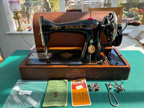Serviced singer crank sewing - serviced,