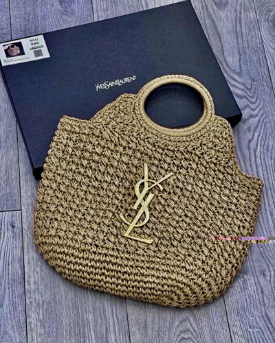 Saint laurent beige woven - laurent, tote