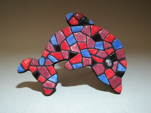 Purple blue red - red, mosaic