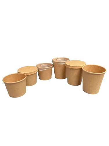 Kraft paper portion pots - kraft,