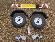 DIY TRAILER KIT 2 X UNITS/2 X WHEELS/HITCH 12V LIGHTBOARD + 2 X NEW MUDGUARDS