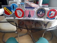 US military plaques x 5 framed