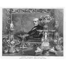 THOMAS CHAPMAN Chairman of Lloyd's Shipping Registry - Antique Print 1877