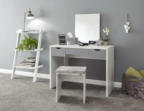 Dressing table white grey - table, 3