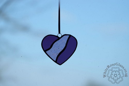 Stained glass heart 3 piece - stained,