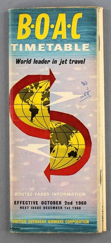 Boac airline timetable october - boac,