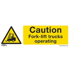 10x CAUTION FORK-LIFT TRUCKS