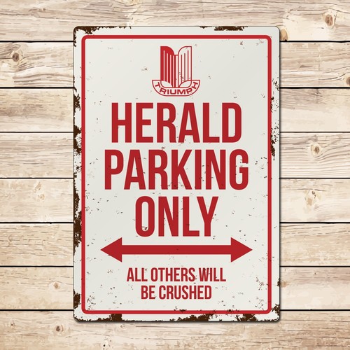 Triumph herald parking - herald, sign